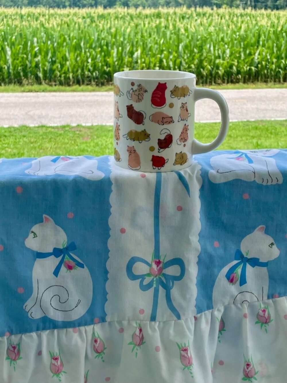 Modern Expressions Cat Mug Cats Yarn String Orange Cats